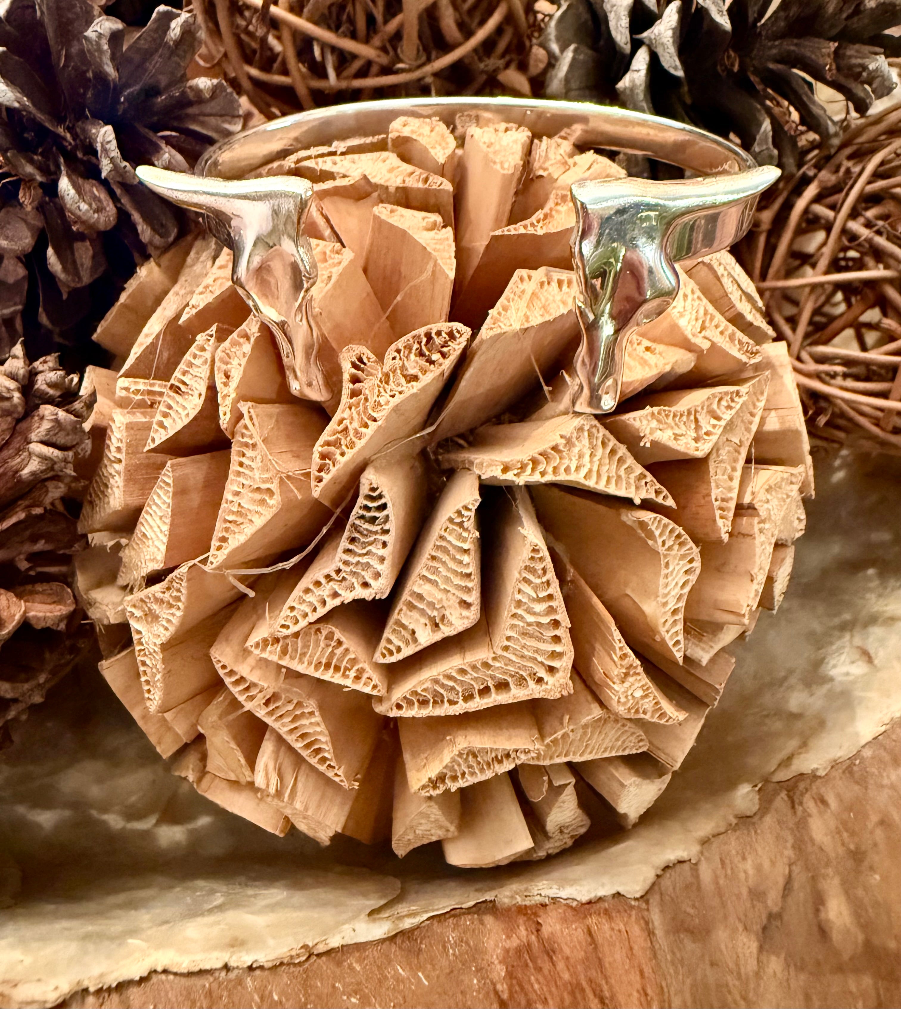 Roberta Vallina Sterling Silver Longhorn Bracelet