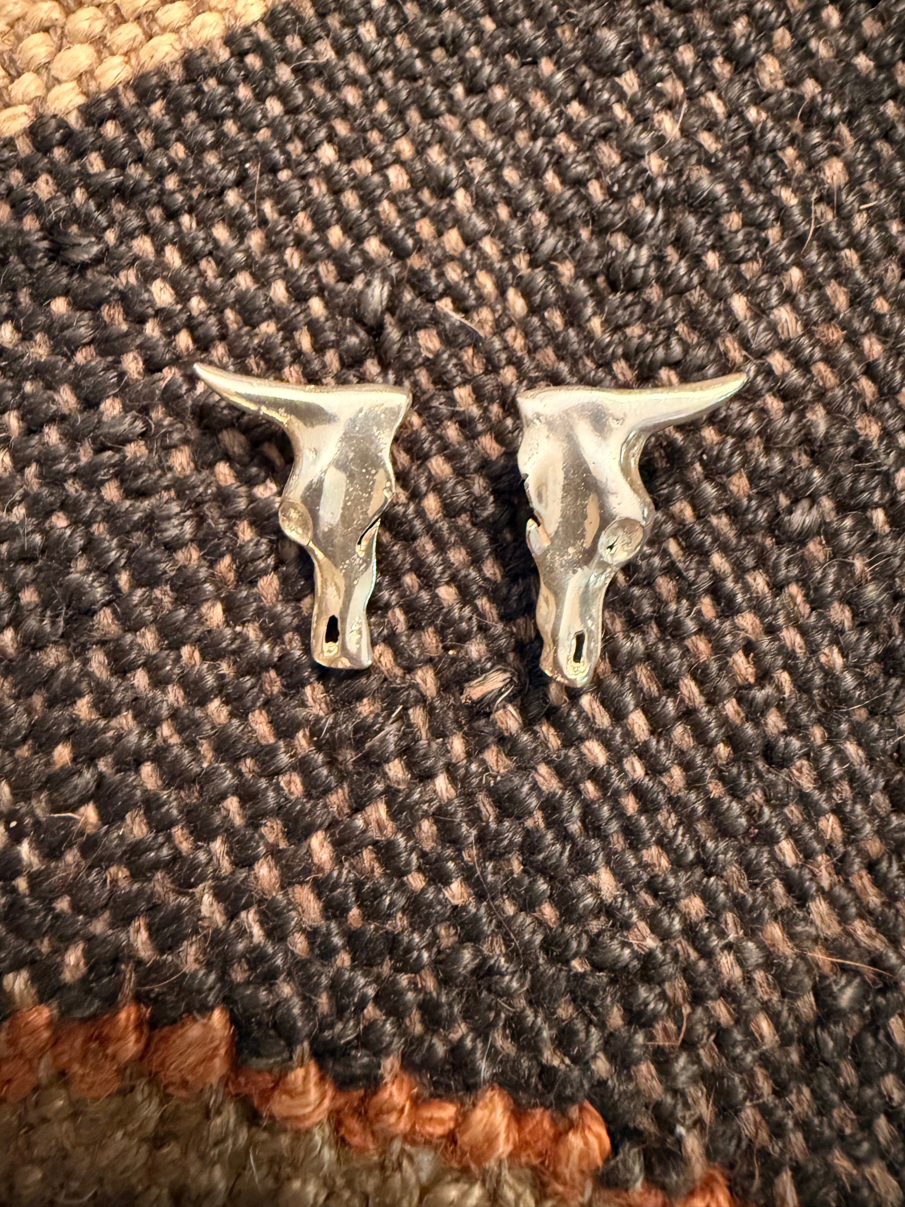 Roberta Vallina Sterling Silver Longhorn Earrings