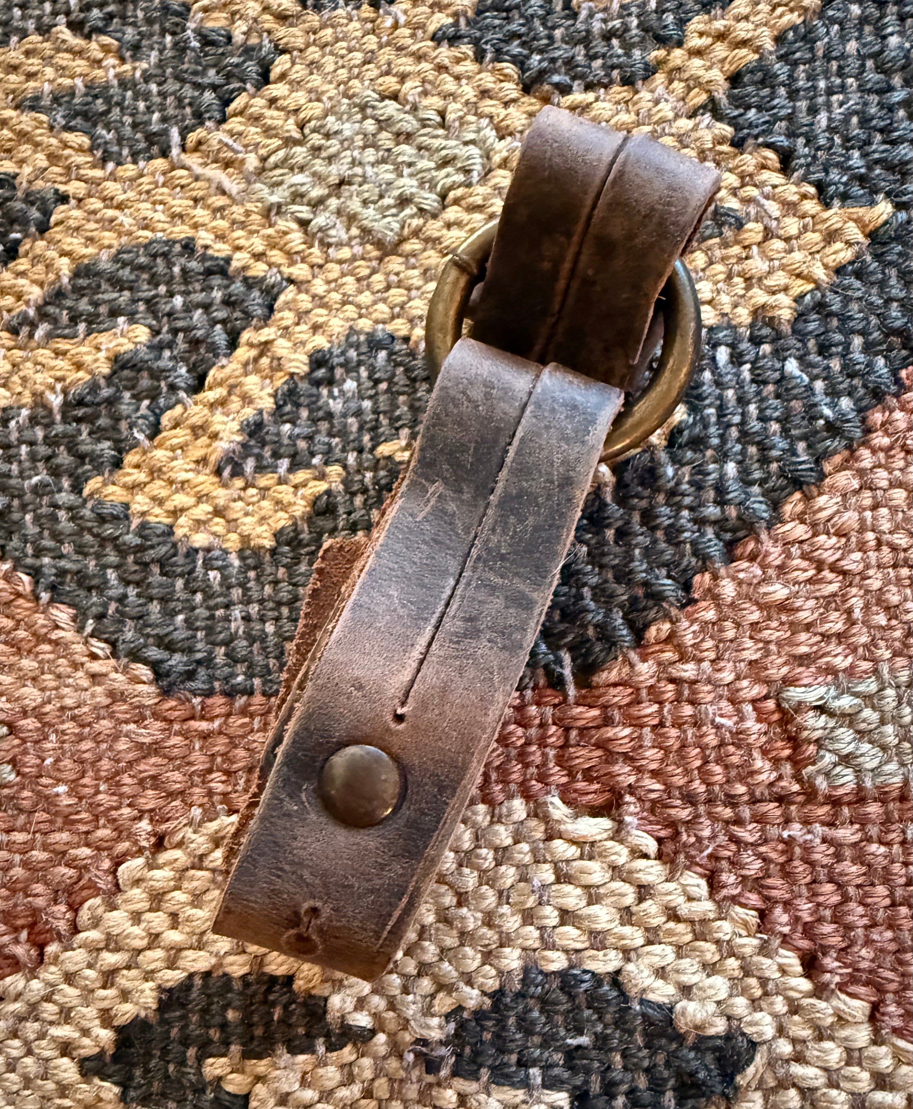 Chocolate Brown Leather O Ring Bracelet