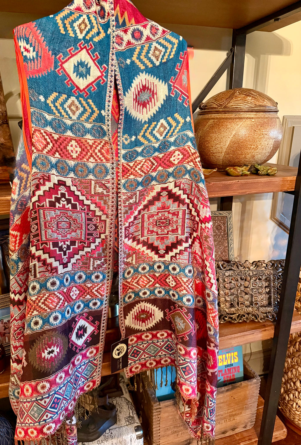 Aztec Colorful Printed Flowy Vest