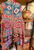 Aztec Colorful Printed Flowy Vest