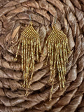 Golden Hour Beaded Fringe Earrings