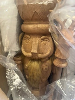 Large Faux Wooden Nutcracker