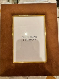 Brown Suede Picture Frames