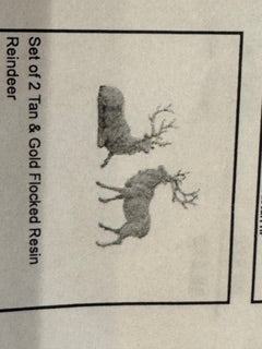 Tan & Gold Reindeer Set of 2