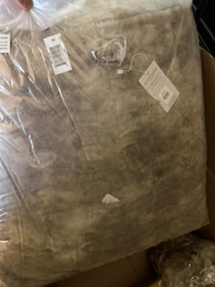 Brown Ribbed Fur Pillow - 24 inch