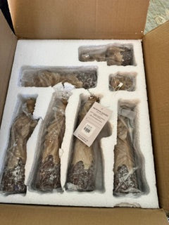 Woodgrain Nativity Set Resin 7 pieces