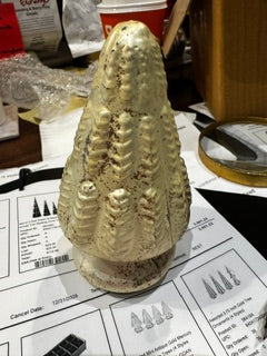 Mini Antique Gold Mercury Christmas Trees 4 Assorted ones