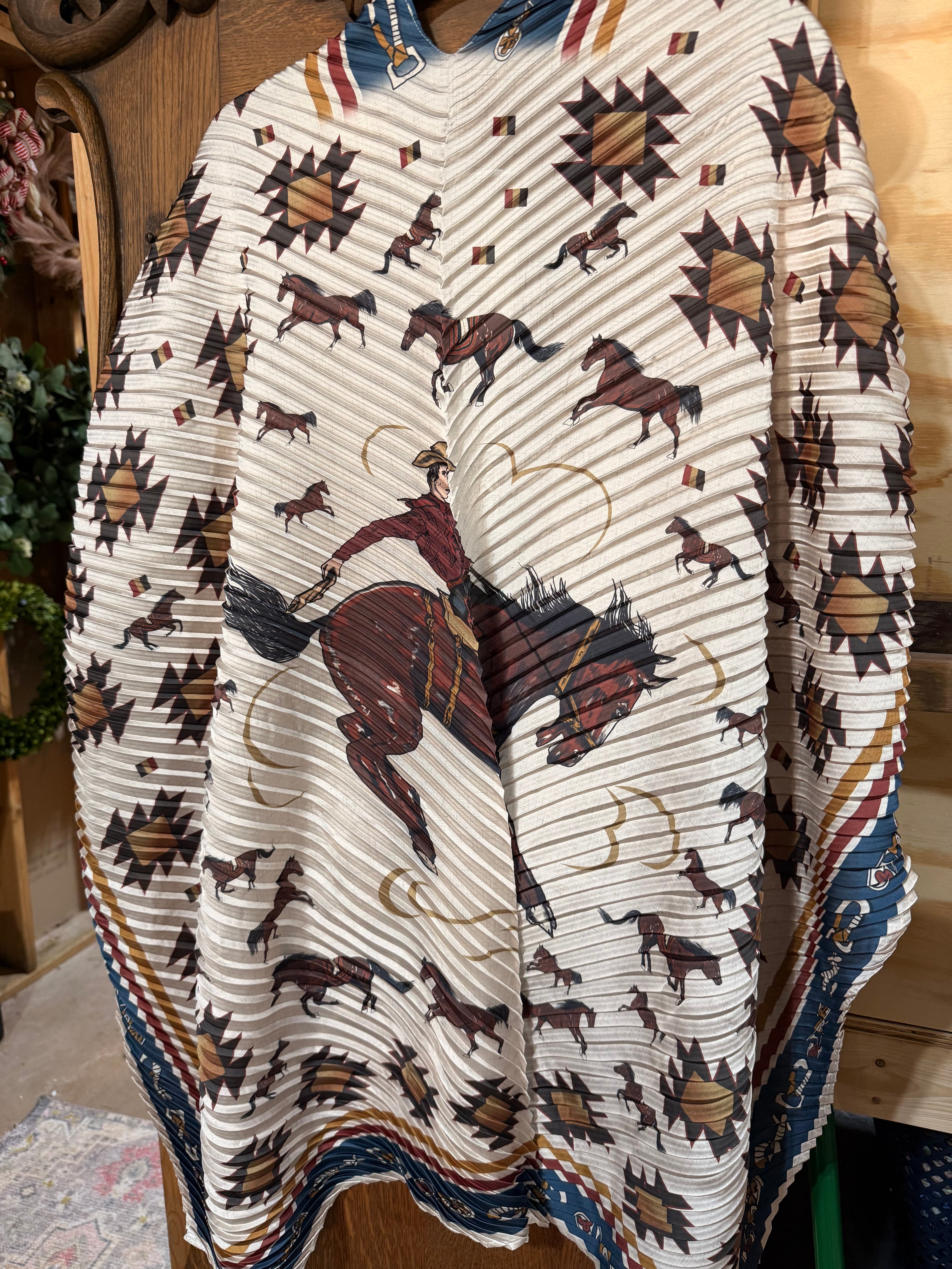 Pleated Rodeo Cowboy Kimono