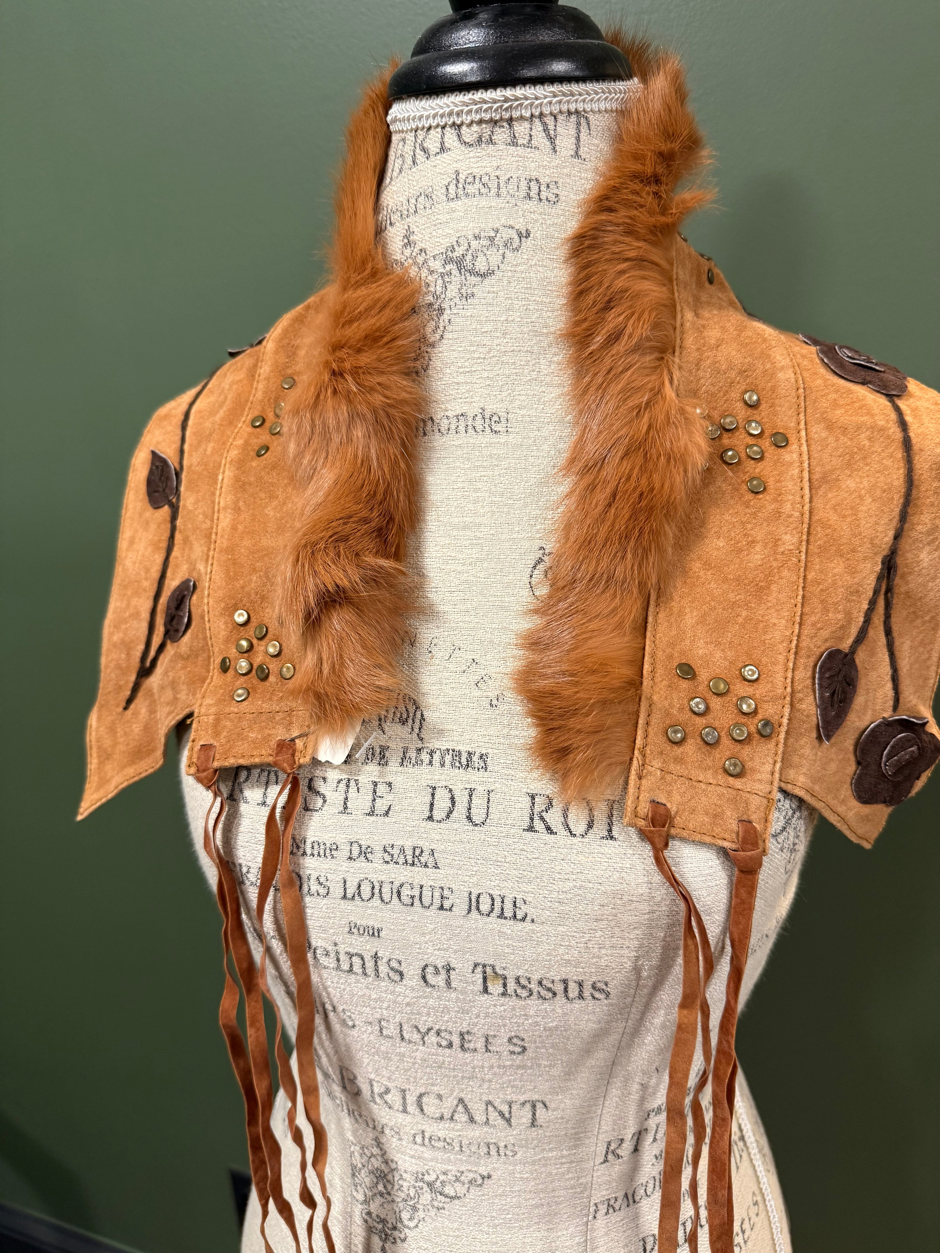 Leather and Fur Fringe Collars