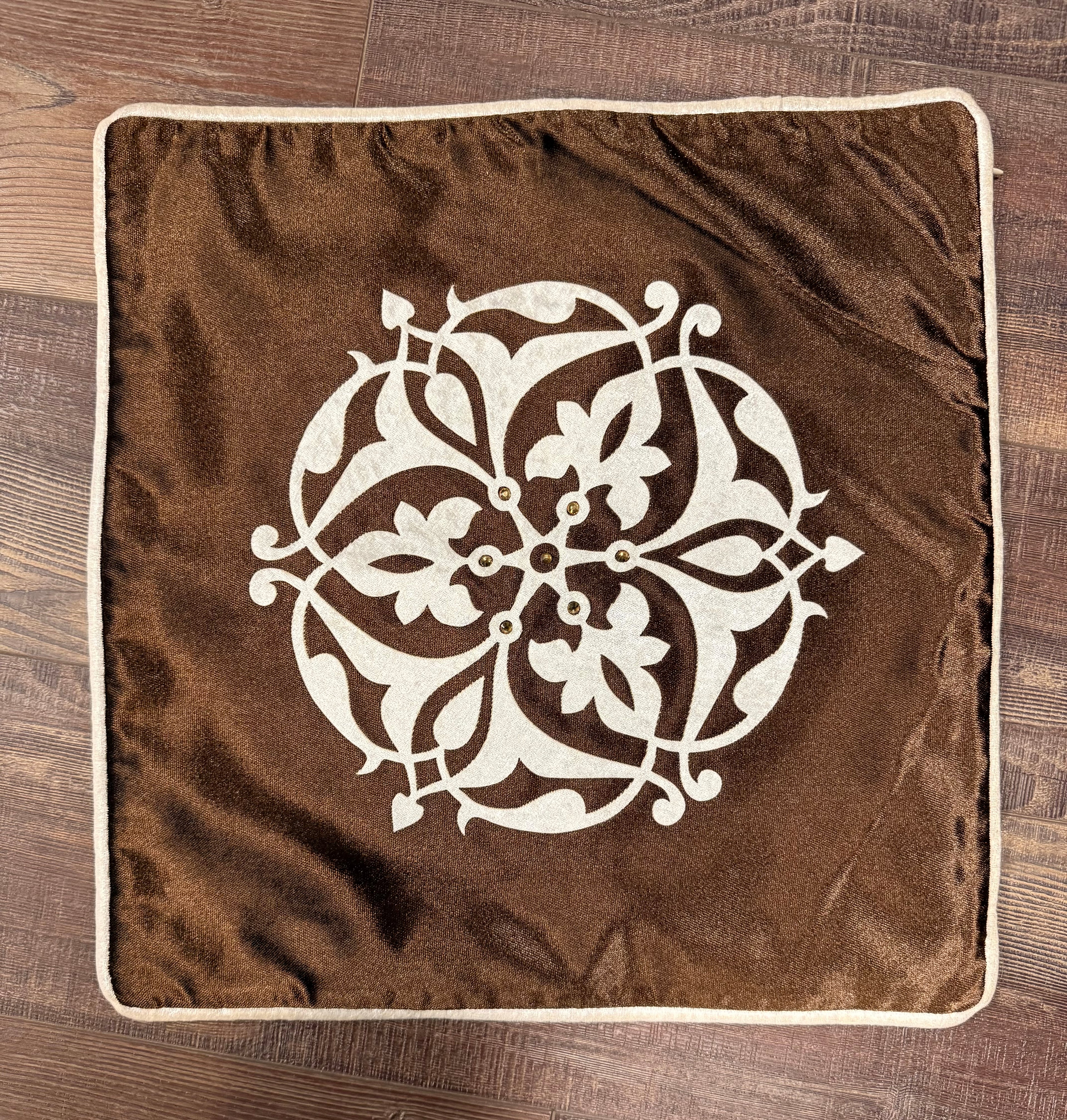 Brown  Square Pillow Case Cover