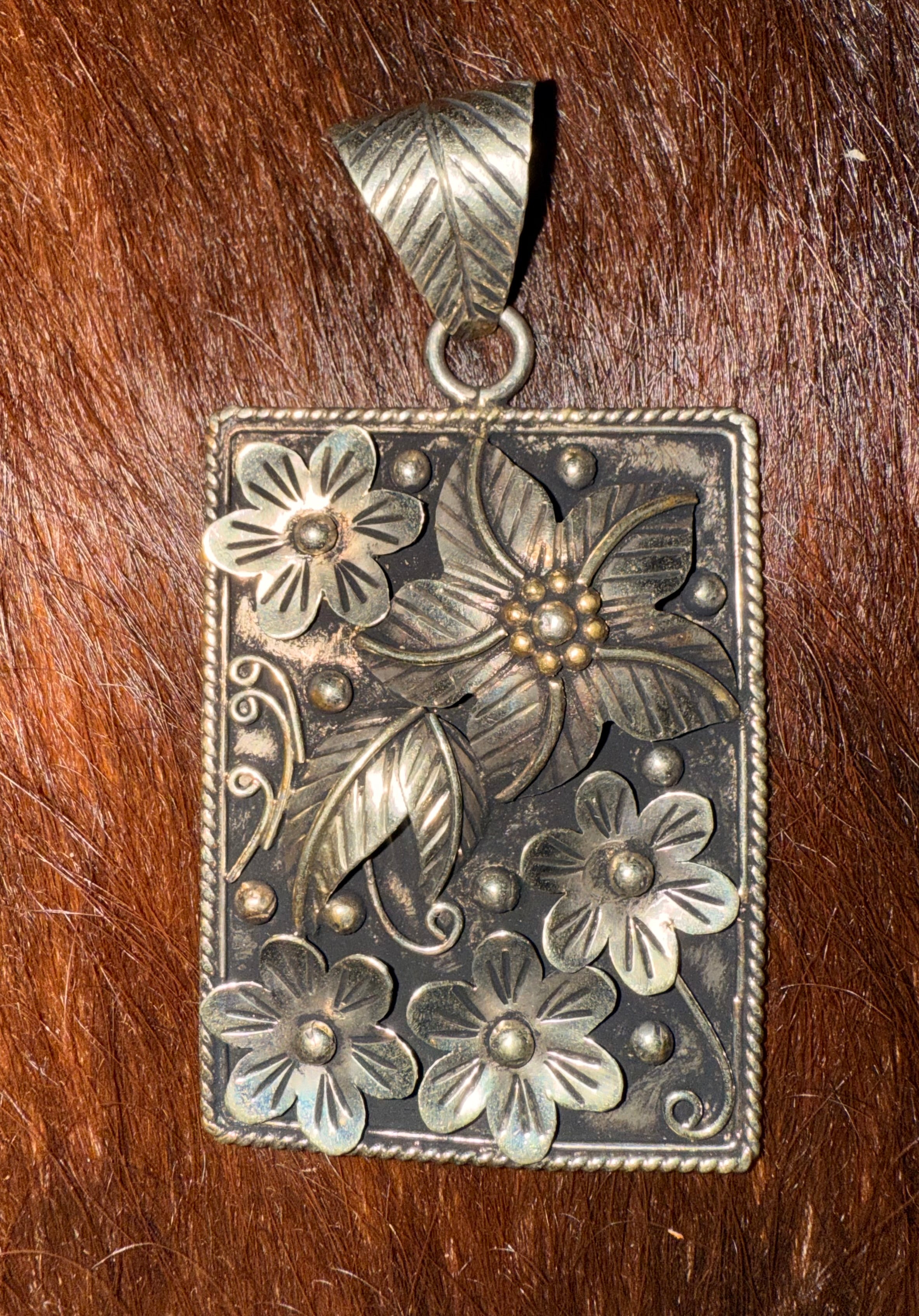 Sterling Silver Floral Pendant