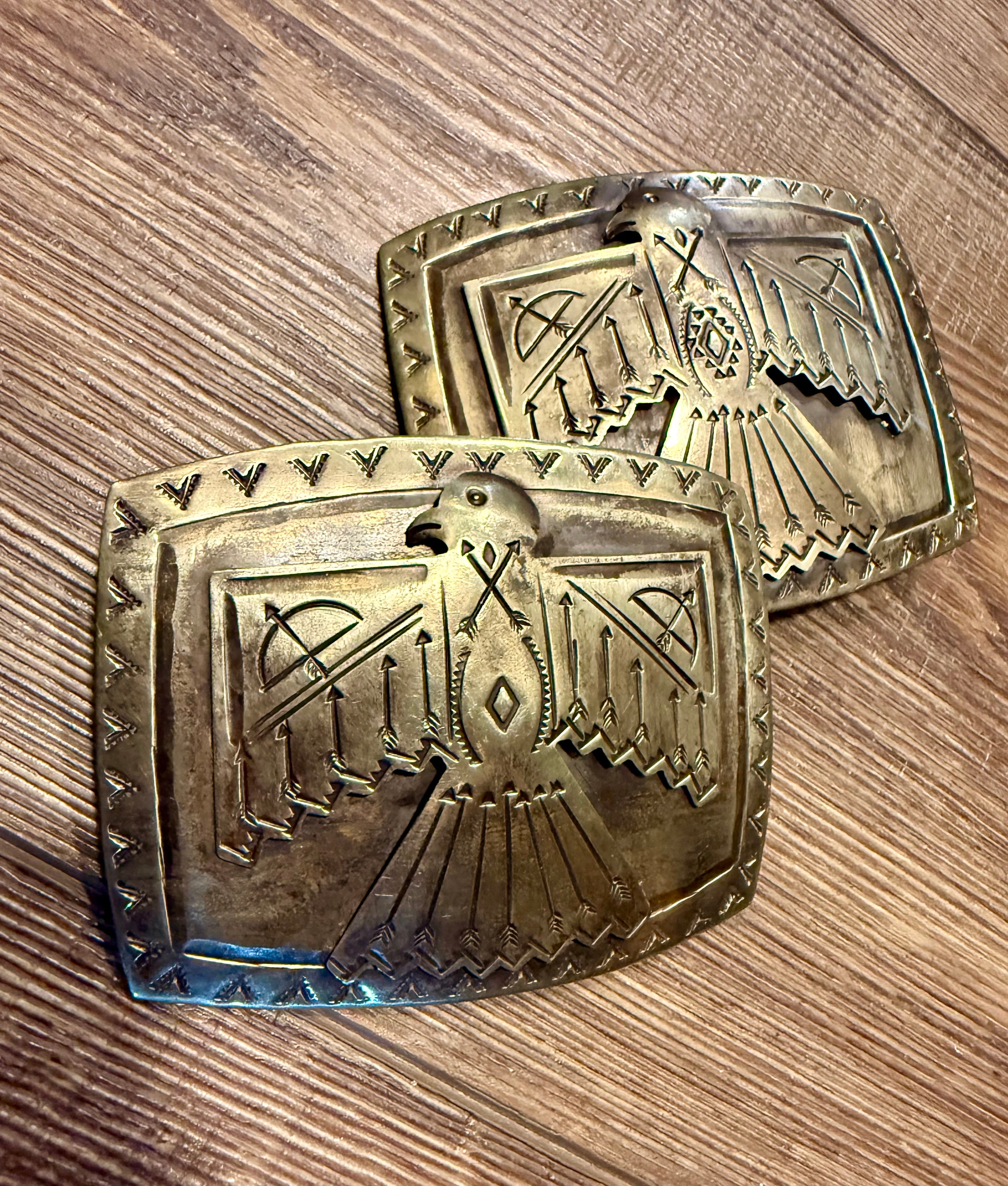 Sterling Silver Thunderbird Belt Buckle