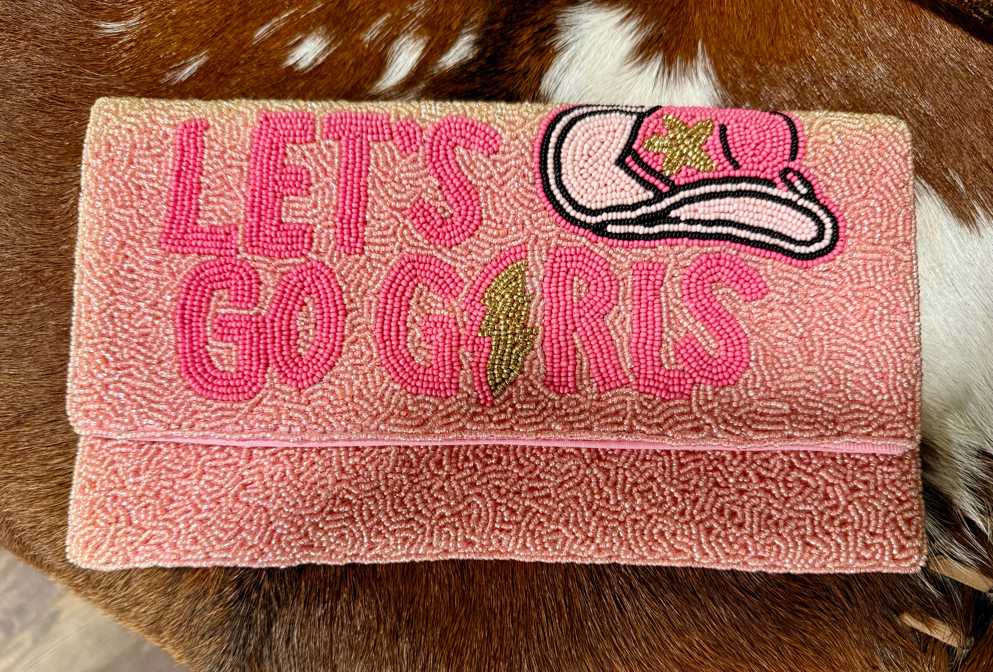 Let's Go Girls Beaded Clutch