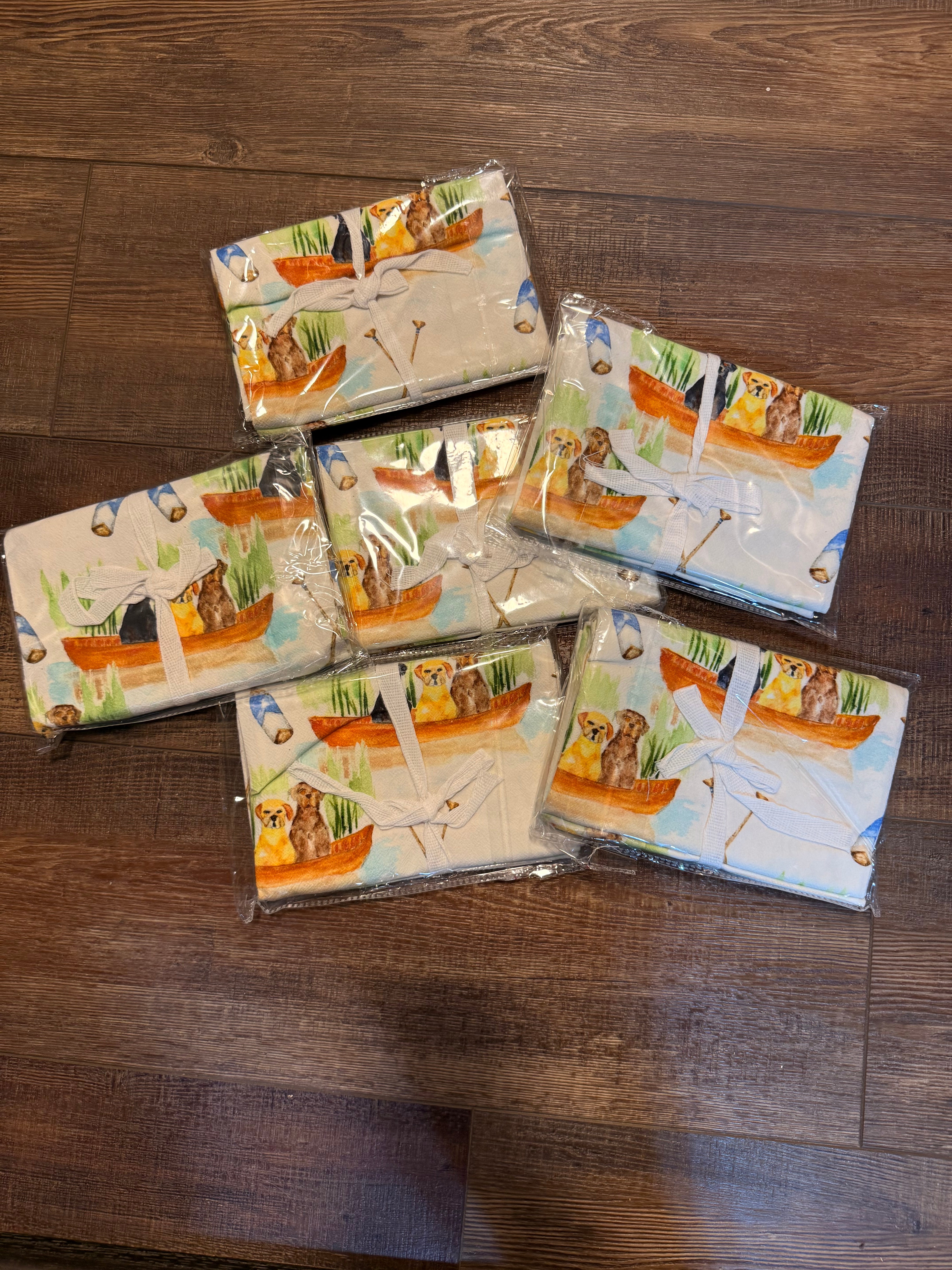 Labs in a Boat Square Napkin