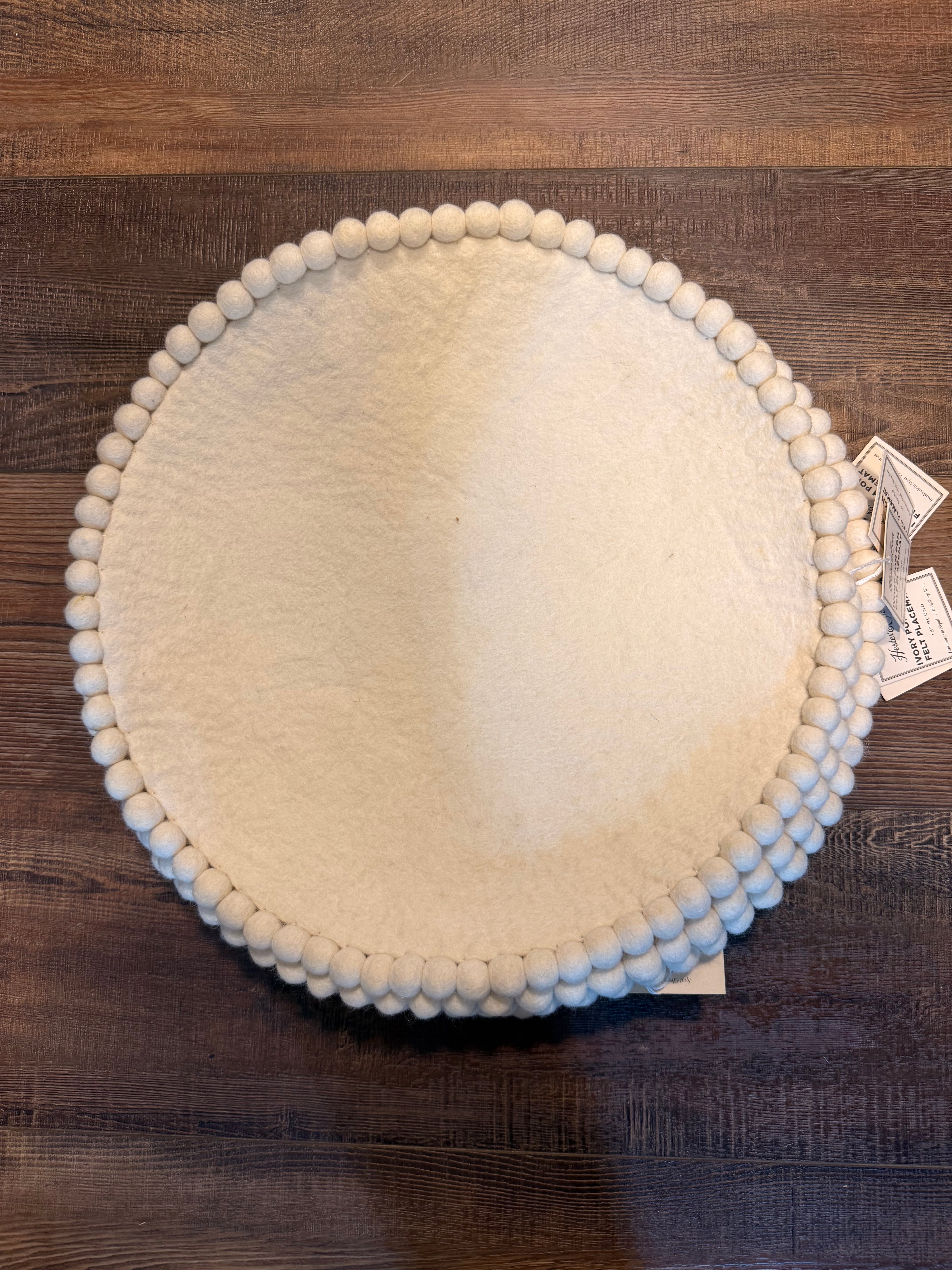 Ivory Felt Placemat
