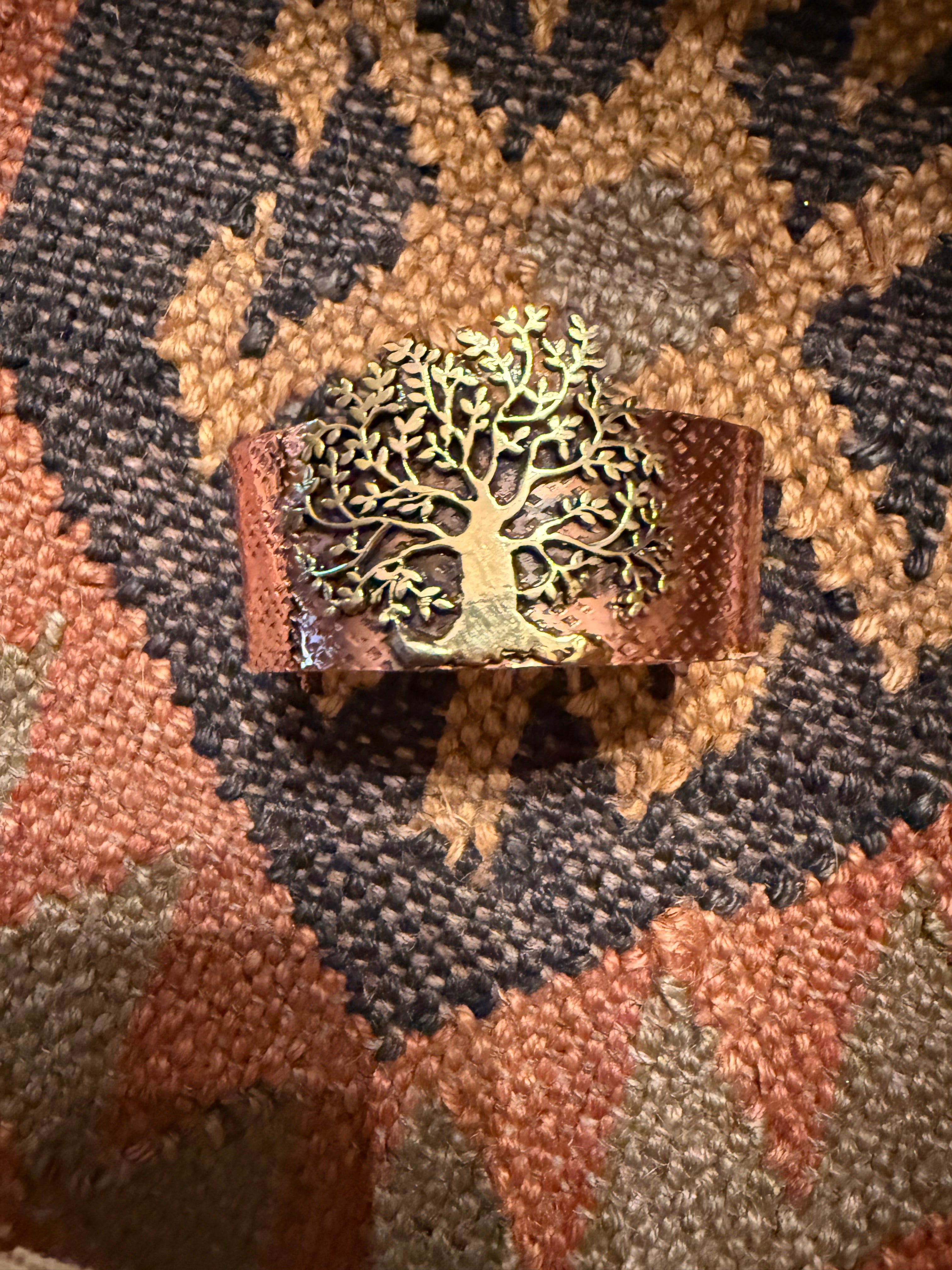 Copper & Brass Cuff Bracelets with Etched Designs