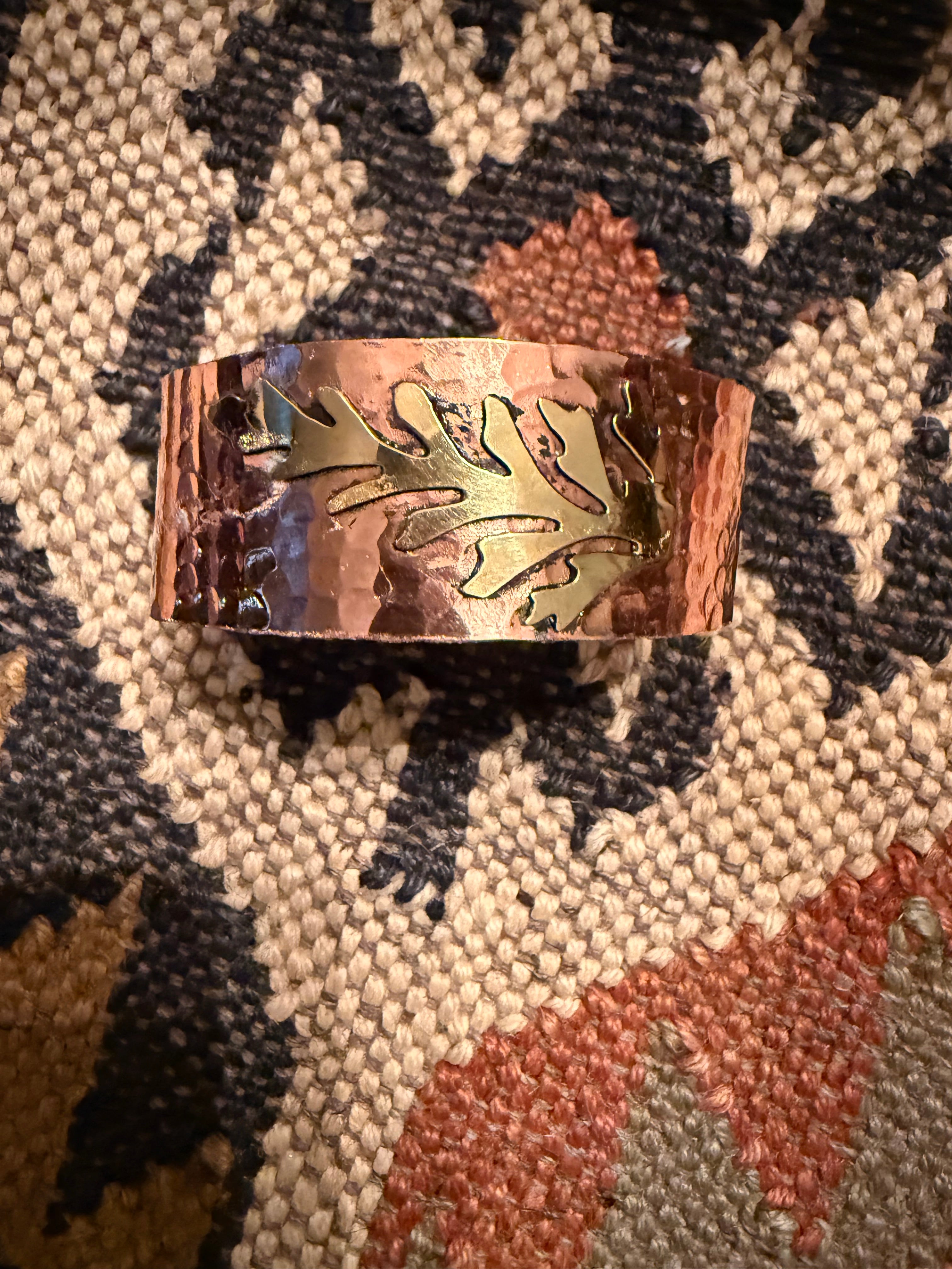 Copper & Brass Cuff Bracelets with Etched Designs