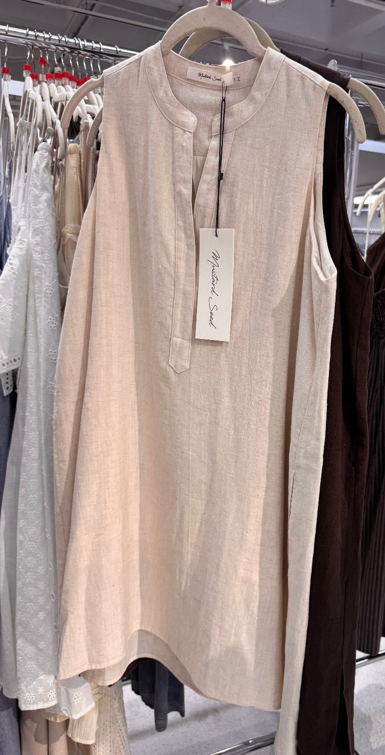 Sleeveless Linen Dress