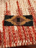 Black, Brown and Gold Beaded Southwestern Cuff Bracelet