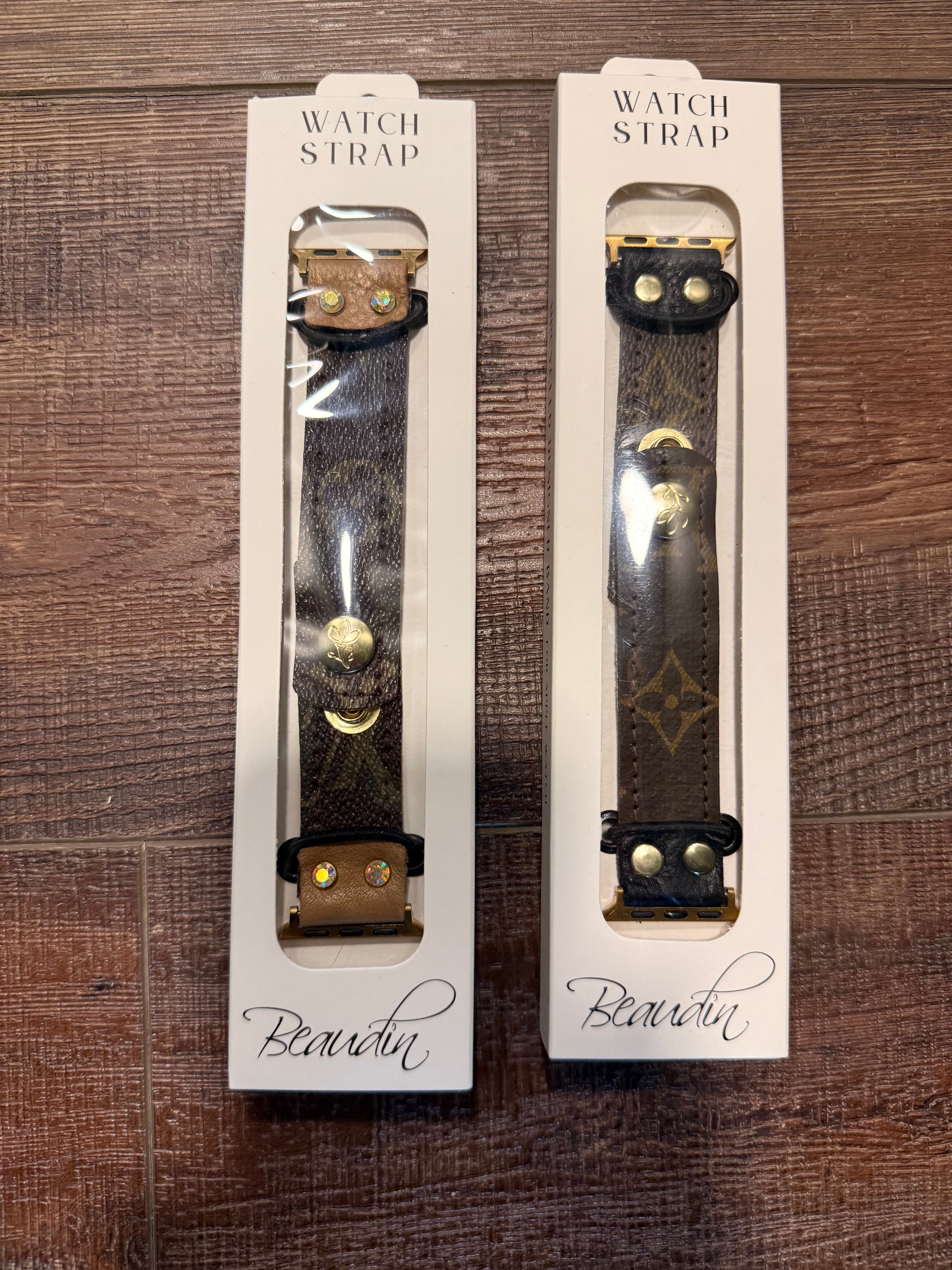 Upcycled LV Apple Watch Bands