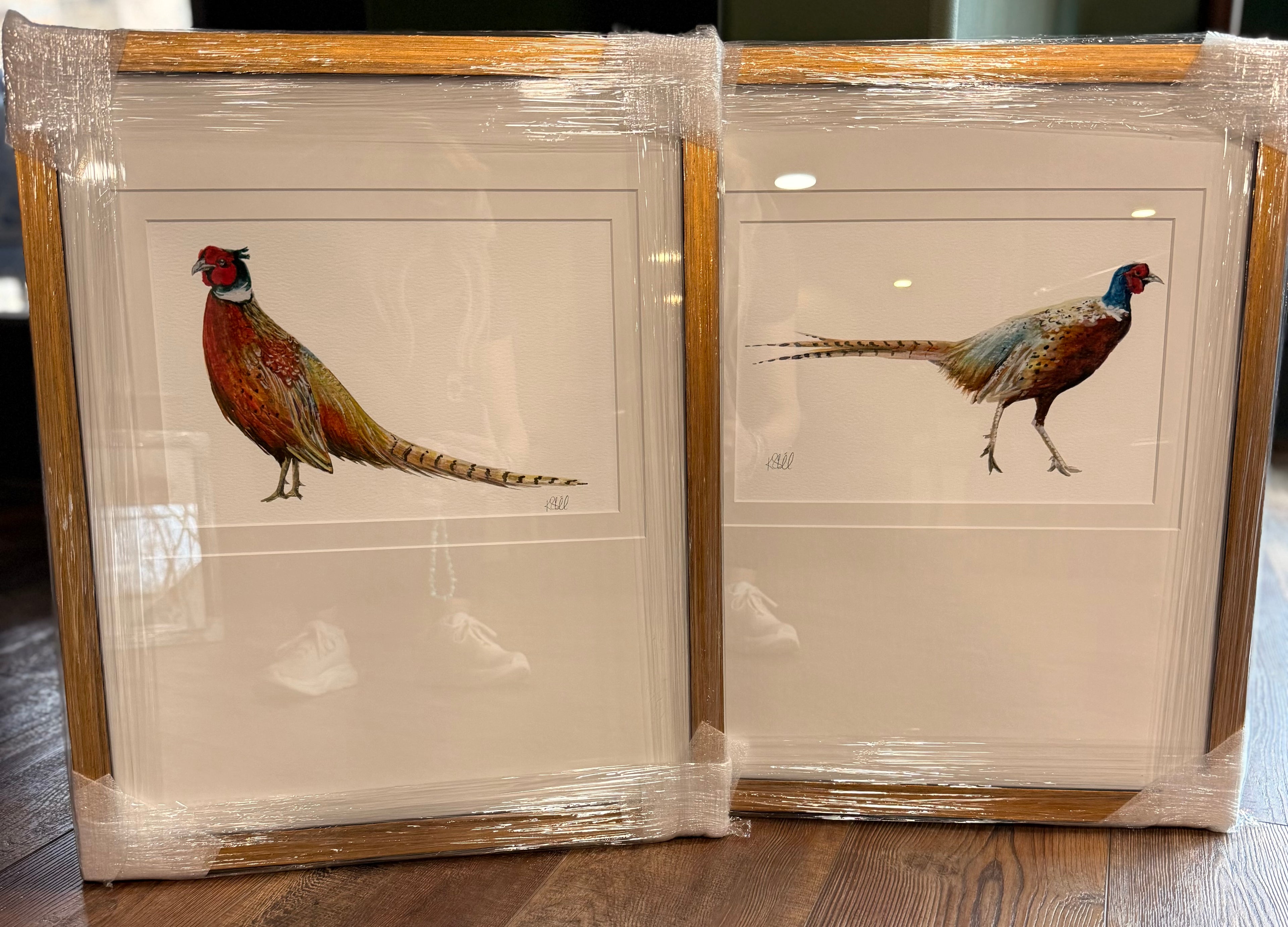 Pheasant Print in Gold Frame