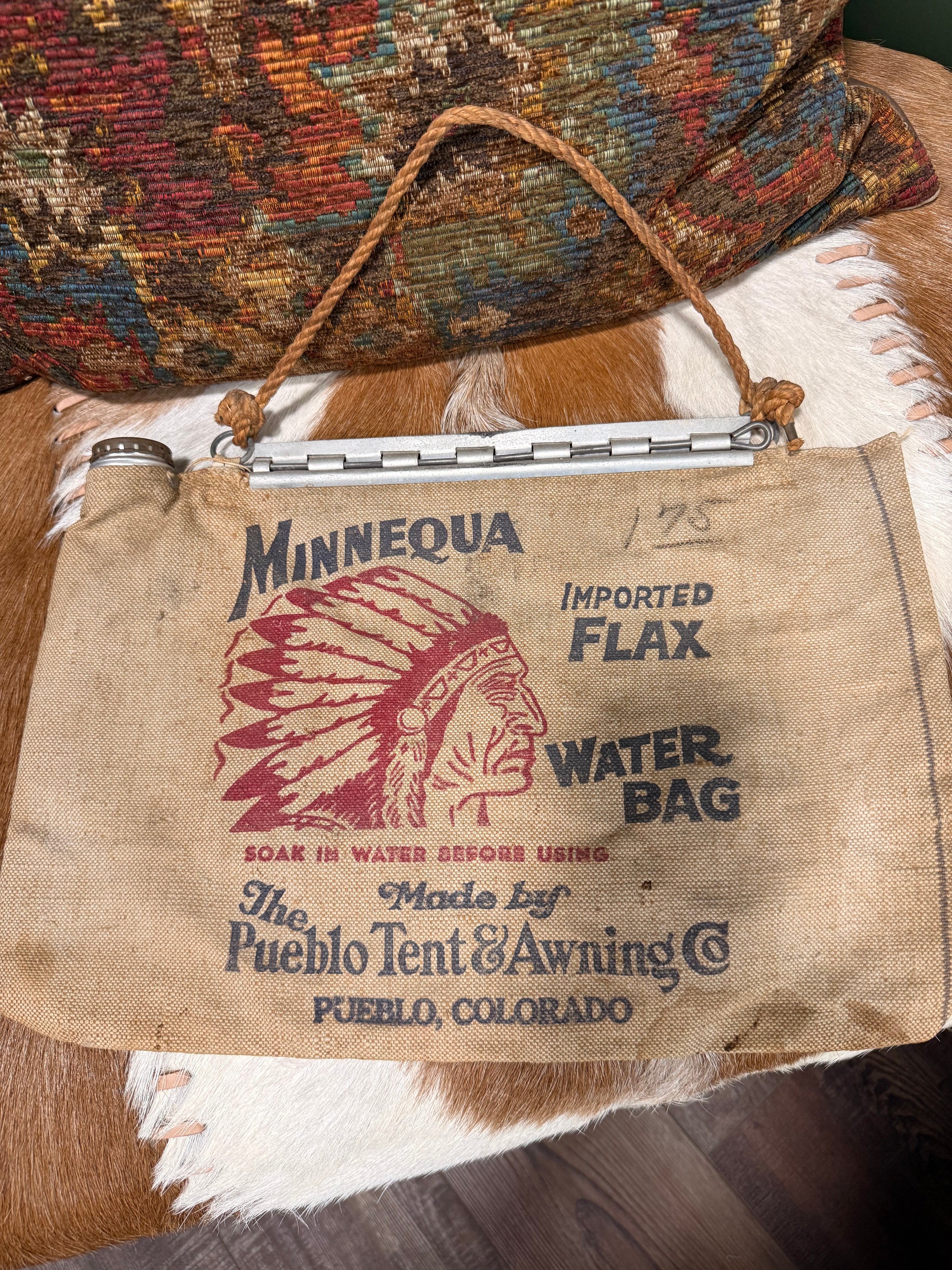 Minnequa Vintage Canvas Water Bag