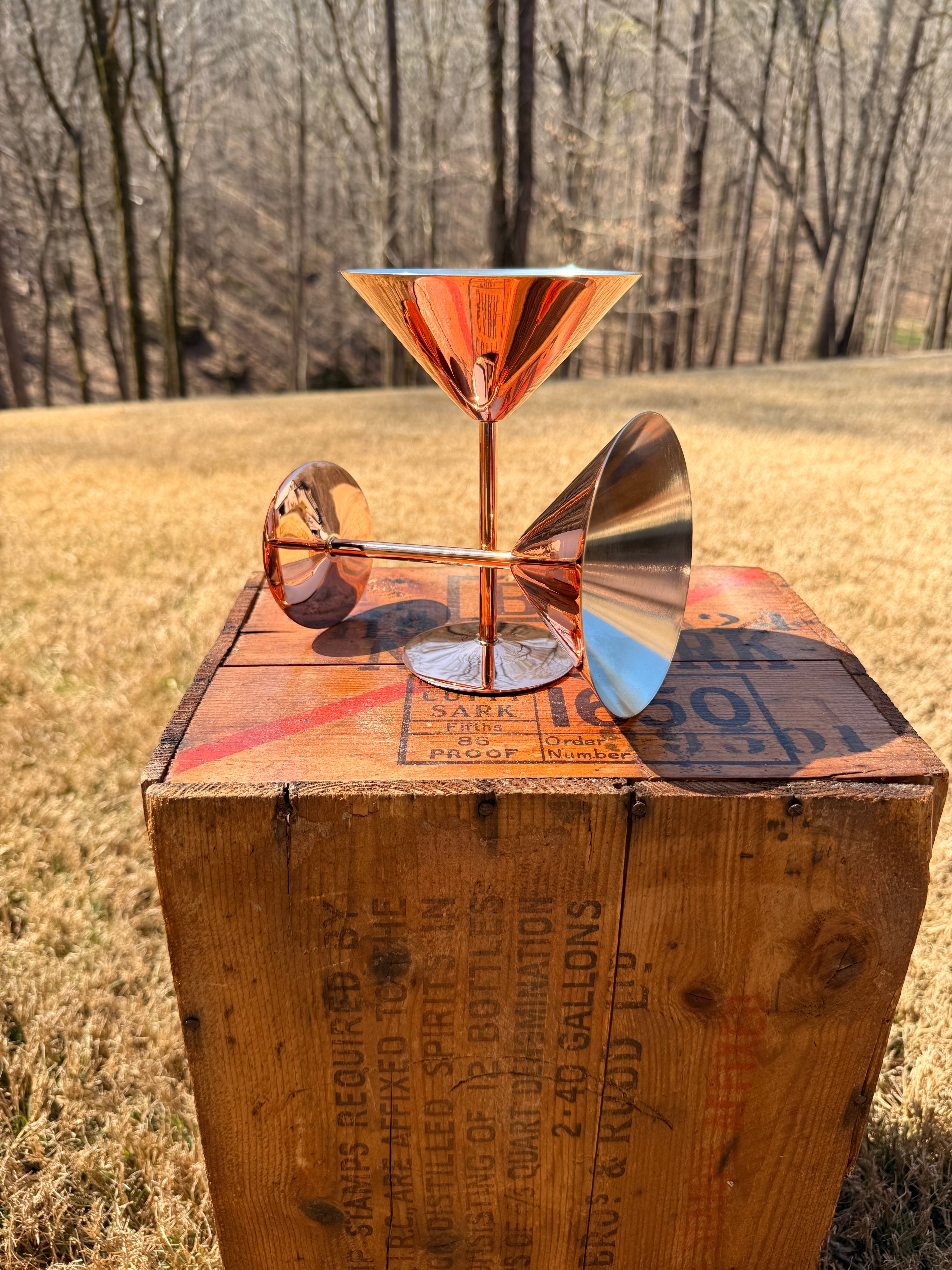 Copper Martini Glass
