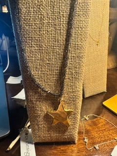 Gold Star with triple metal chain