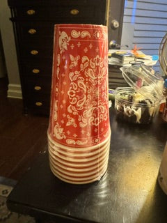 Red Bandana Paper Cups