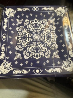 Navy Bandana Paper Plates