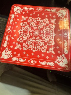 Red Bandana Paper Plates