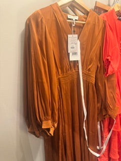 Hale-Bob Rust Long Sleeve Dress
