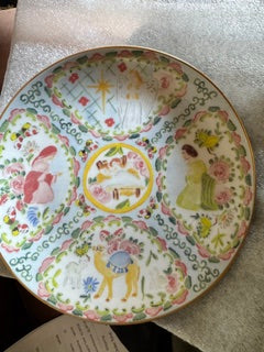 Catherine Cartie -Rose Medallion Nativity Porcelain Plate