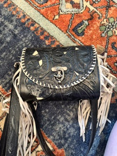 Juan Antonio Hand Tooled Black Ivory Inlay