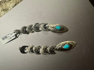 Barbosa Silver Drop Down with Turquoise stones