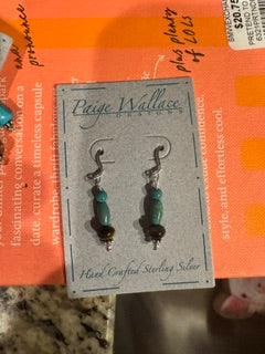 Paige Wallace Turquoise Drop with Brown