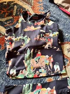 Black Cowboy Work out Shirt