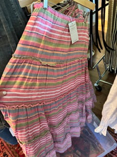 Tasha Polozzi Pink Summer Stripped Skirt
