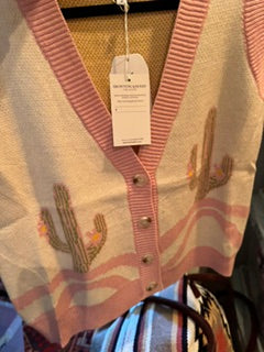 pink cactus vest by Turquoise Haven
