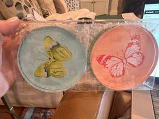 Catherine Cartie Acrylic Color Season Coasters Spring Butterflies