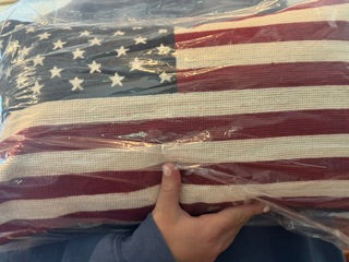 American Flag Needlepoint Pillow