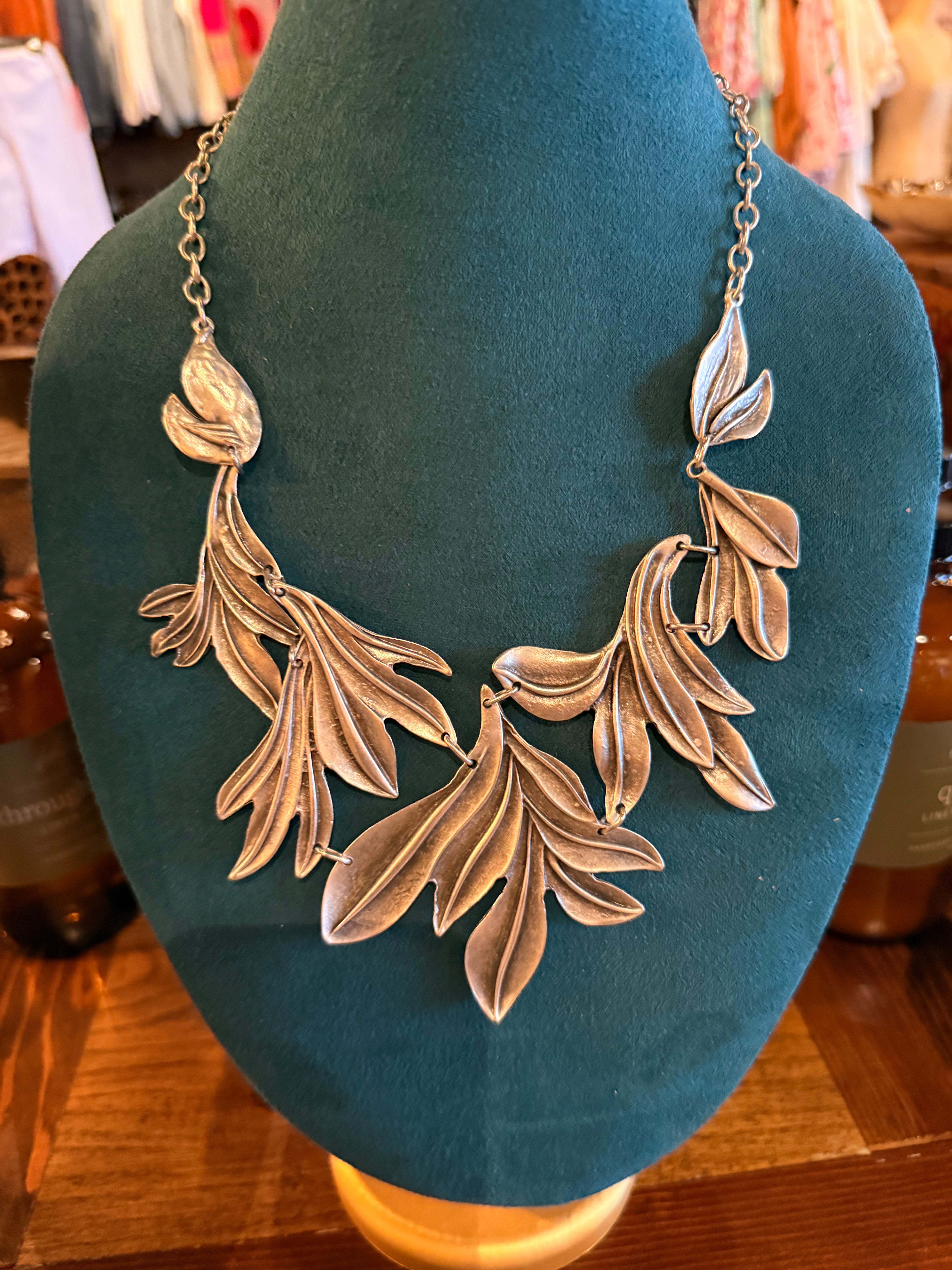 Turkish Made Silver Statement Necklace