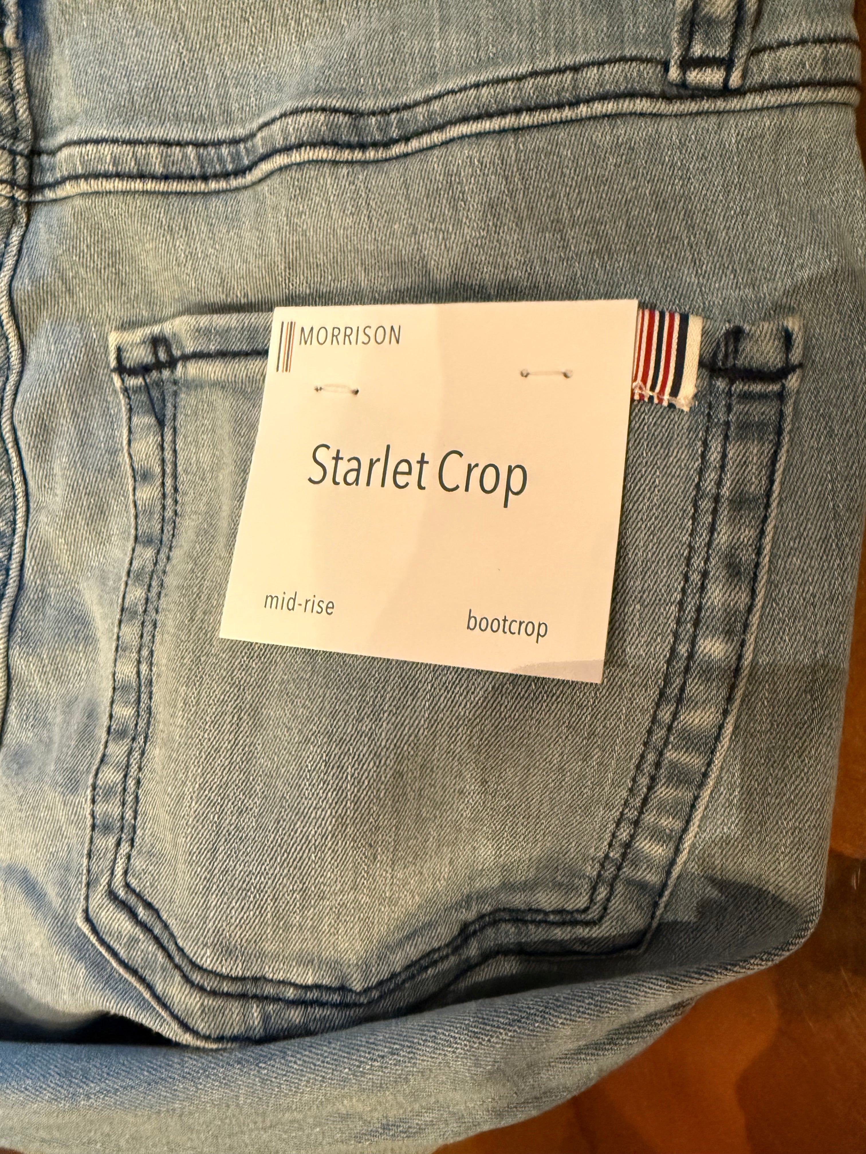 Scarlet Cropped Midrise Bootcut Jeans in California Dreamin'