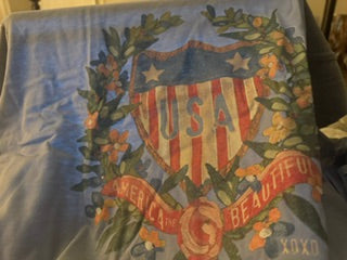 XOXOart&co American the Beautiful Vintage Denim Tee Shirt