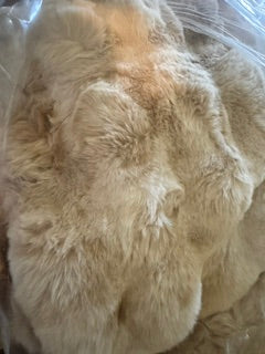 Bubble Faux Fur Throw -Natural