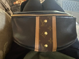 Britt Belt LV Upcycled in Black Leather