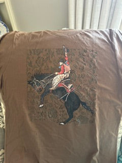 XOXO Brown Bucking Horse Tshirt Large