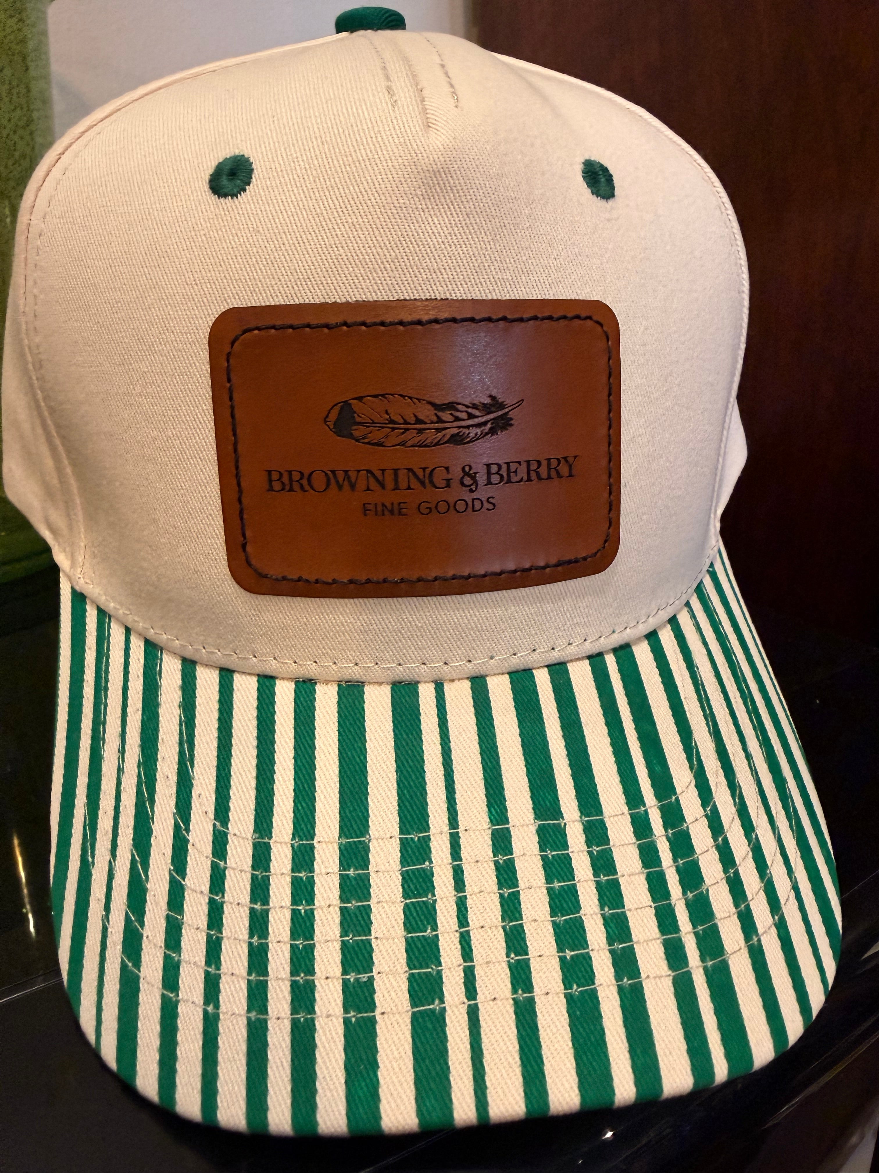 Green Striped Bill B&B Baseball Cap