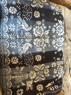 XOXO Art Navy/White Bird Toile